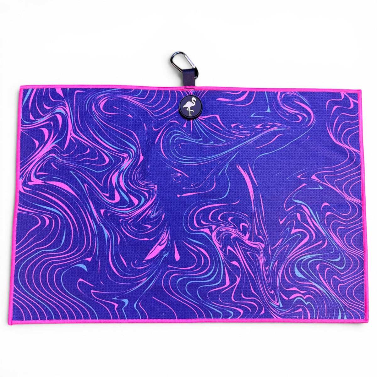 Midnight Melt Golf Towel | 24” x 16” Microfiber Towel | Magnetic Clip & Carabiner | Premium Golf Accessory