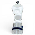 Sock Fairway Headcover – Premium Faux Leather Fairway Wood Cover – Elastic Fit – Blue Stripe